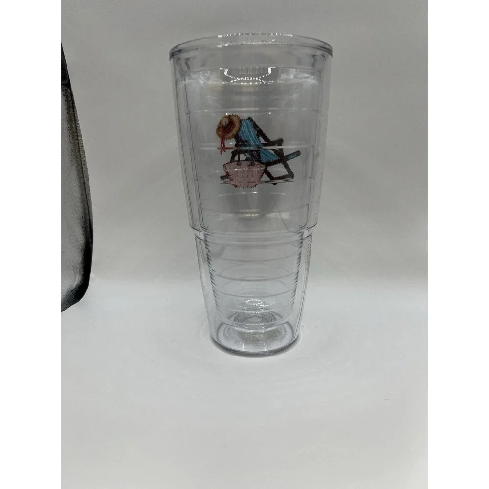 Tervis 24 oz Insulated Tumbler – Beach Chair & Hat Embroidered Tropical‎ Red